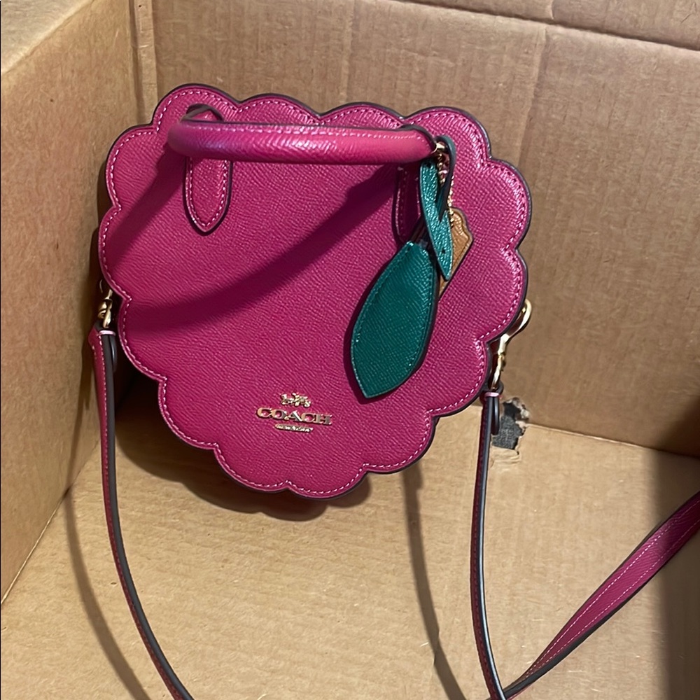 Coach Pink Scalloped Crossbody Bag